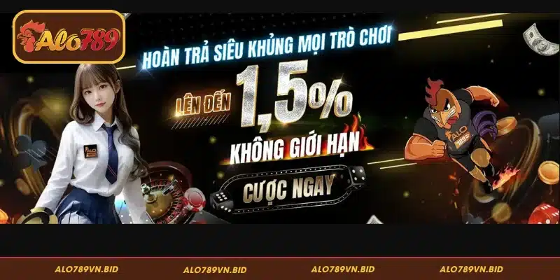Hoàn Trả Mọi Trò Chơi 1.5% Siêu Khủng Chỉ Có Tại ALO789 3 Thông tin chi tiết về hoàn trả siêu khủng mọi trò chơi 1,5%